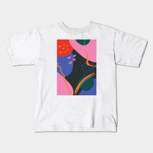 Abstract Colorful Shapes, Retro 2 Kids T-Shirt